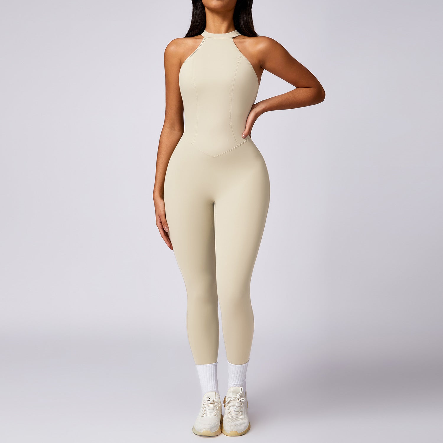 Built-In Shapewear Halter Jumpsuit Or Romper