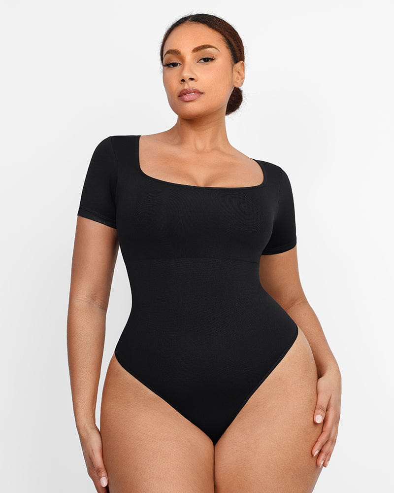 Round Neck Thong Bodysuit