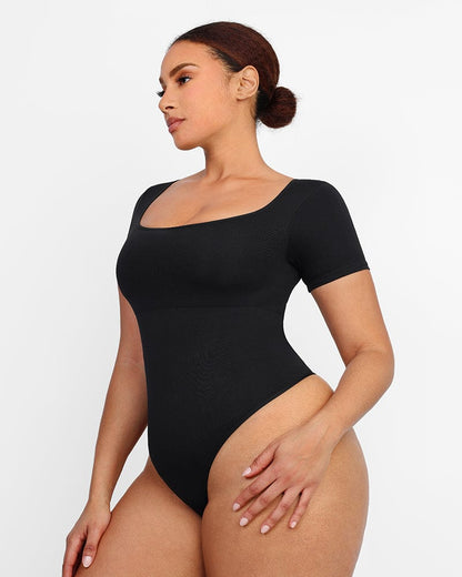 Tanga-Bodysuit mit Rundhalsausschnitt