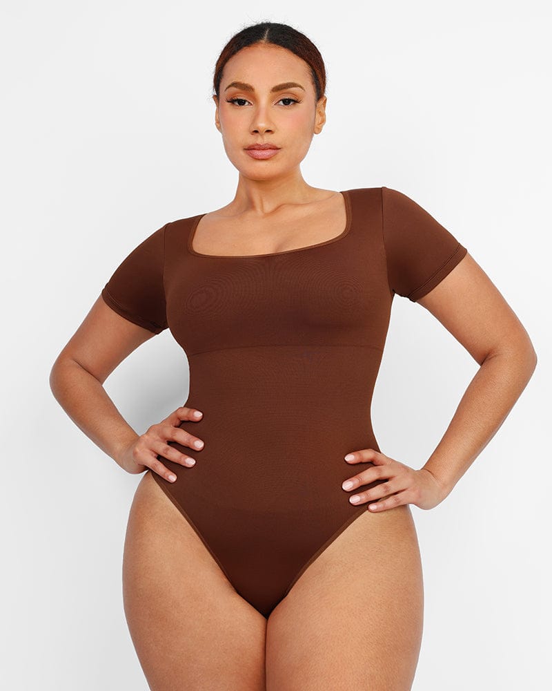 Round Neck Thong Bodysuit