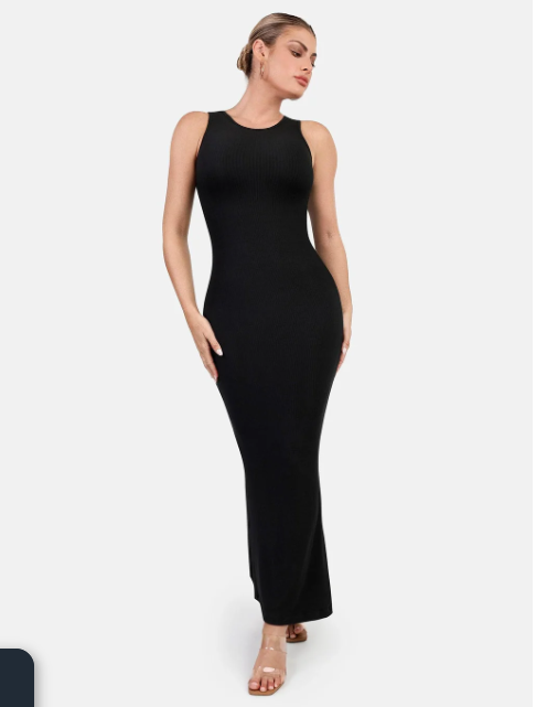 The Shapewear Dress Crew Neck Sleeveless Maxi