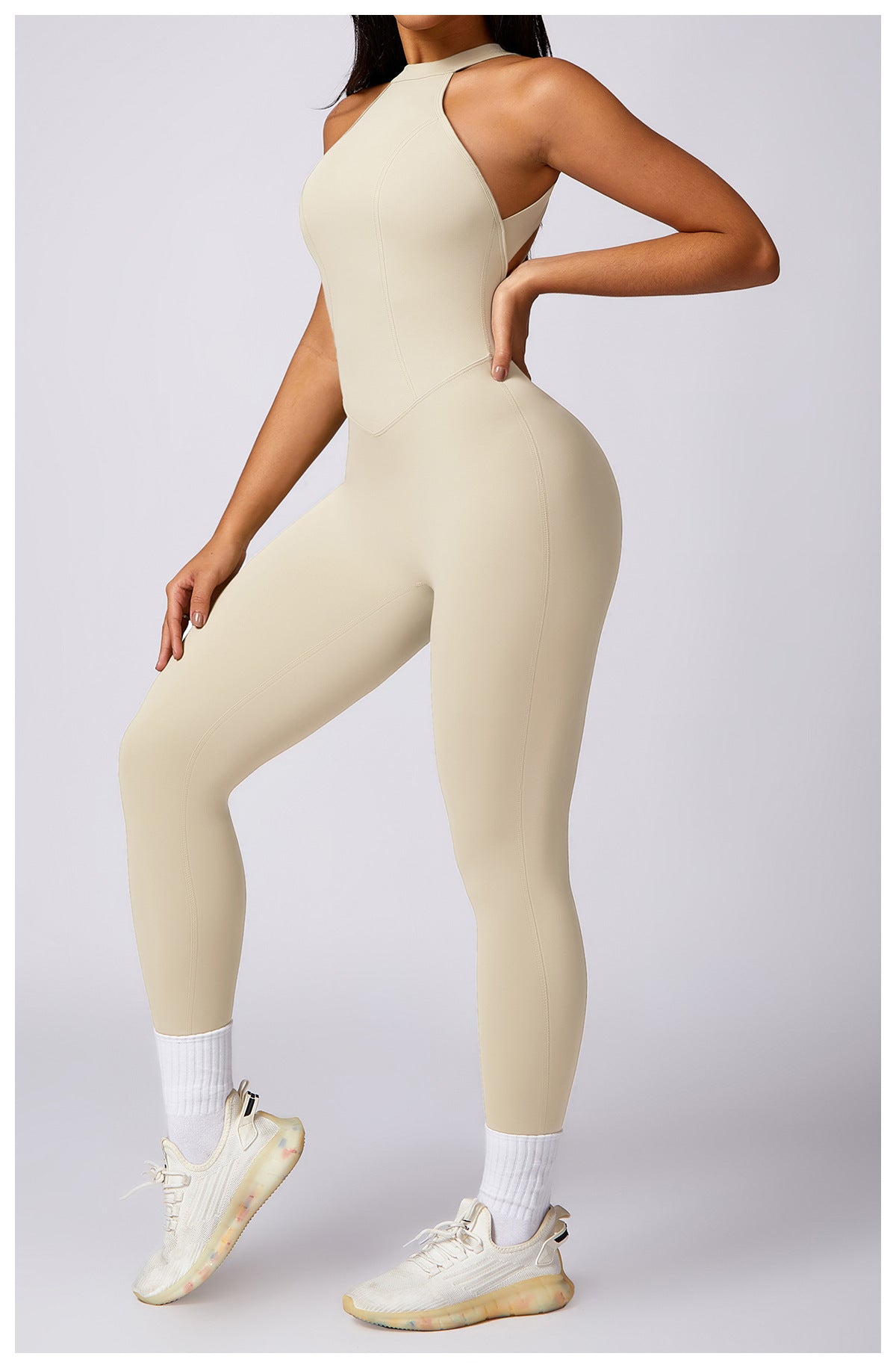 Built-In Shapewear Halter Jumpsuit Or Romper