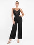 The Shapewear Jumpsuit Lace Deep V-Neck Wide-Leg Slip